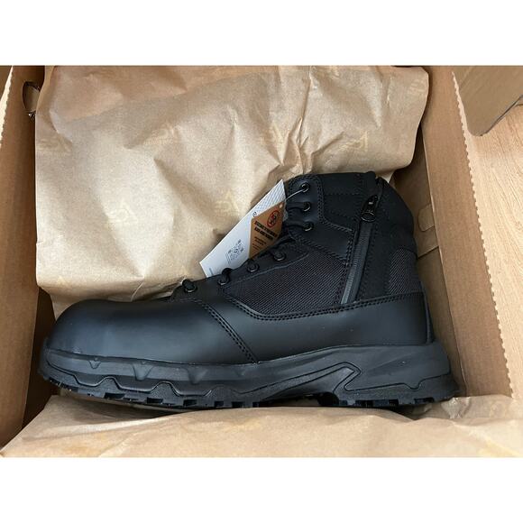 Defense 6" Unisex Work Boots Nano Composite Toe Waterproof Side-zip Size 10
